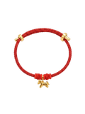 18K Diamond Cut Horse Charm on Red Ballistic Cord