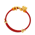 24K Gold Dragon Wrap Charm on Ballistic Cord