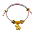 24K Horse and Floral Bead Charm on Ballistic Braid