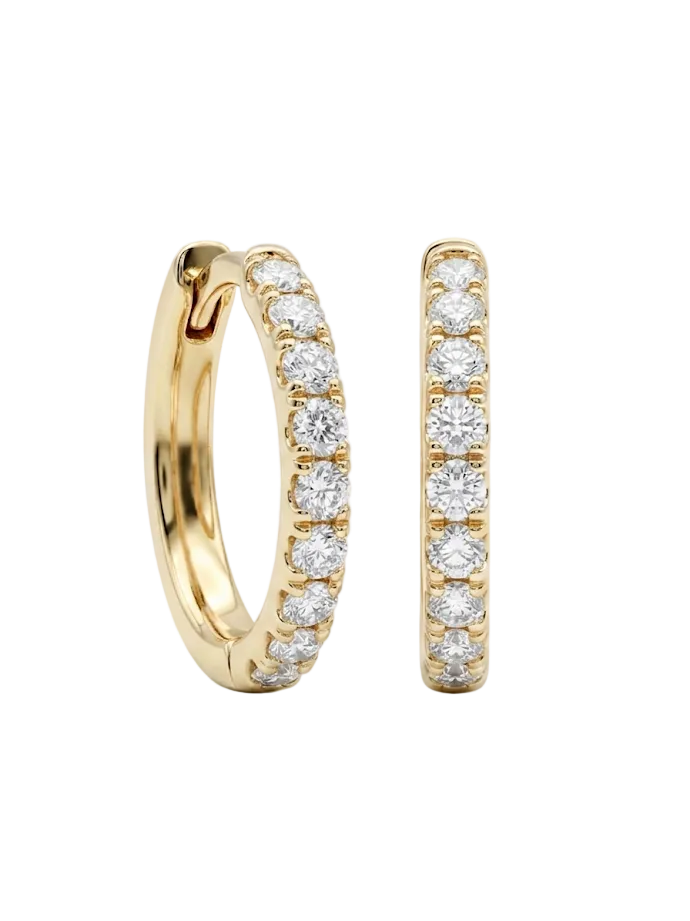 Diamond Hoop-Huggy MD Earring