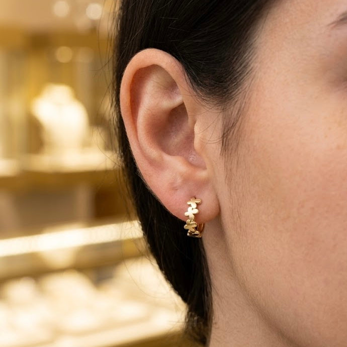 Butterfly Hoop-Huggy Earring