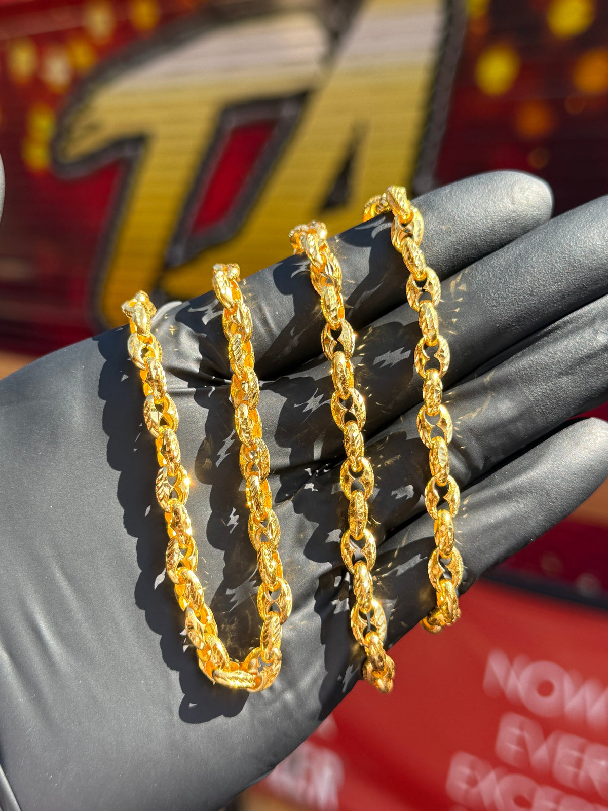 6MM Diamond Cut Puffed Mariner Link Chain