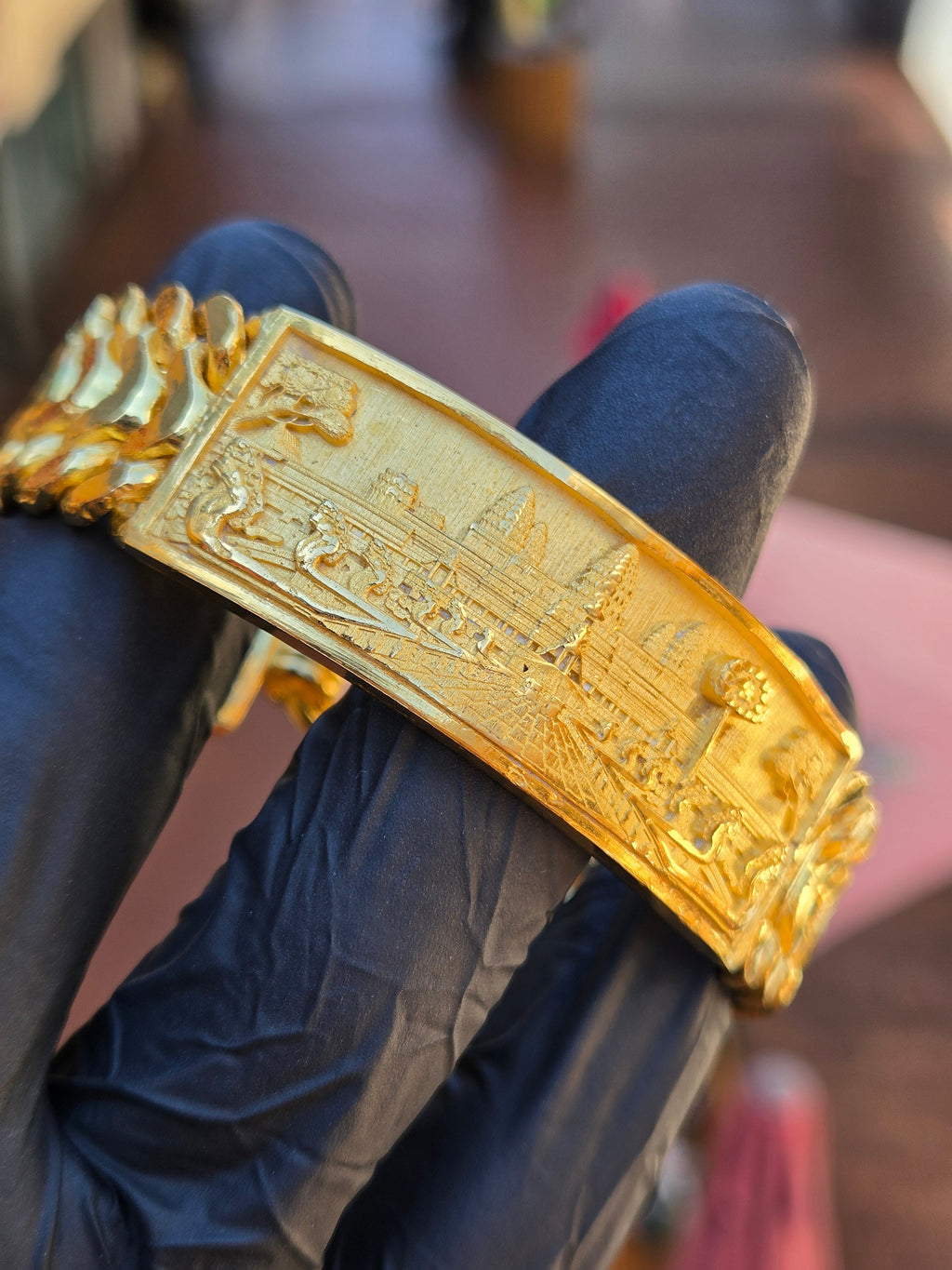 Angkor Wat ID Bracelet on Double Cuban original product photo