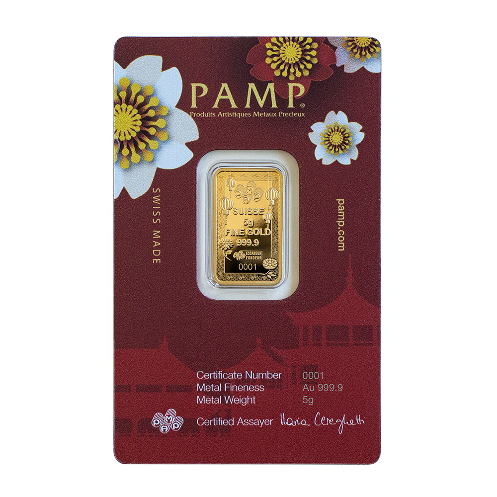 Laughing Buddha Good Luck 5g Pure Gold Bar