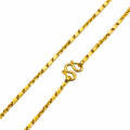 24K Yellow Gold 2.4MM Baht & Anchor Link Chain