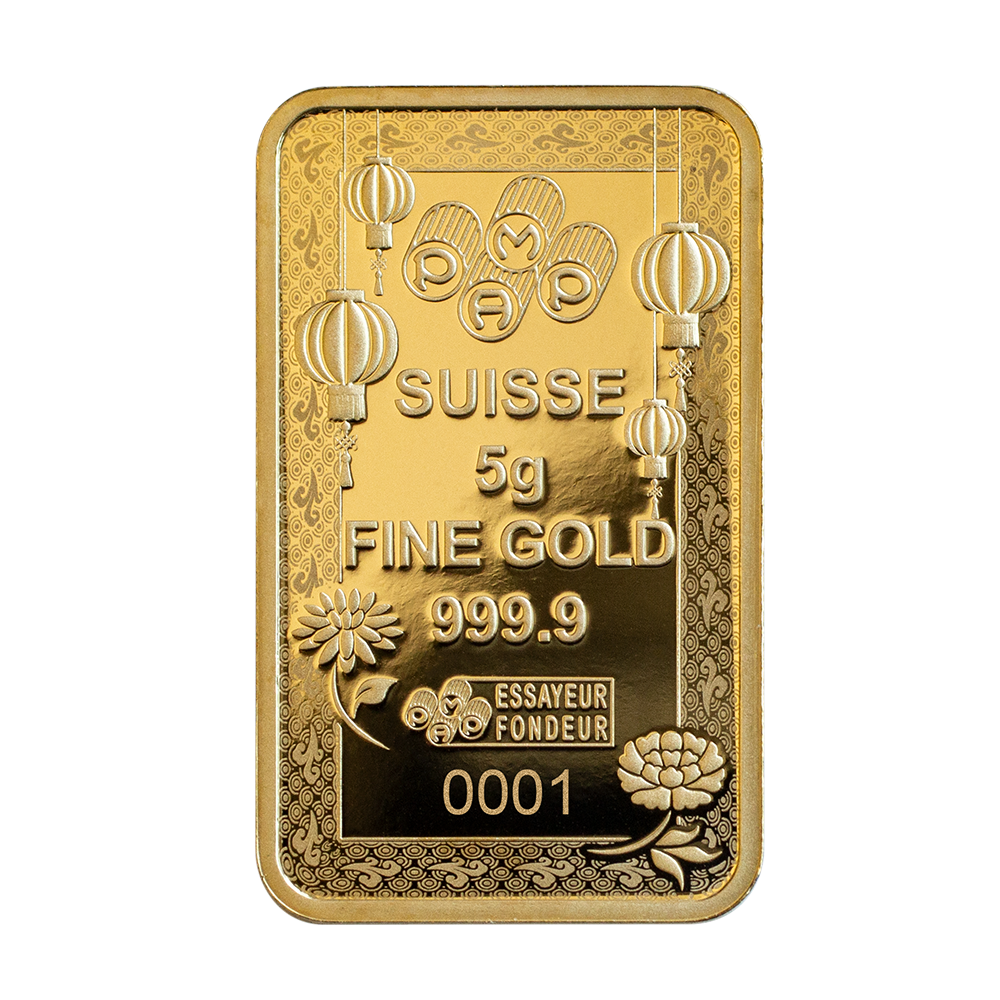 Laughing Buddha Good Luck 5g Pure Gold Bar