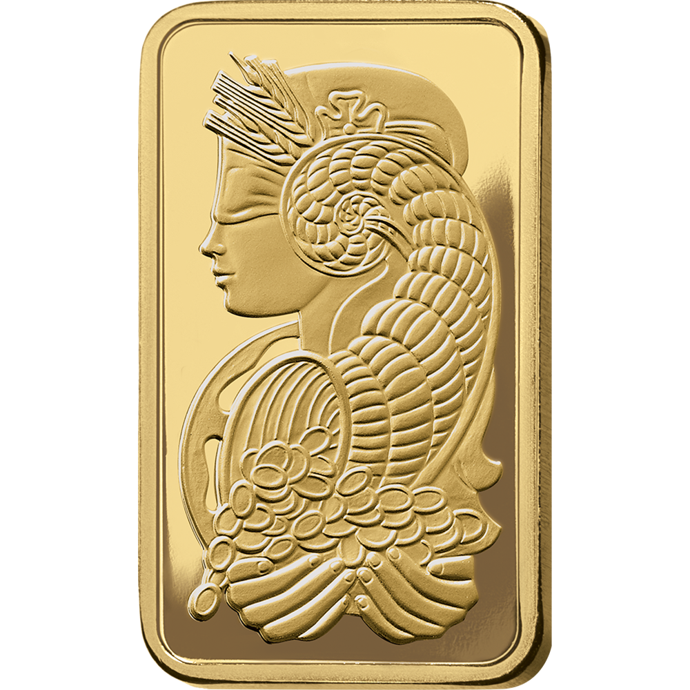 Lady Fortuna™ Gold Minted Bar - 1oz