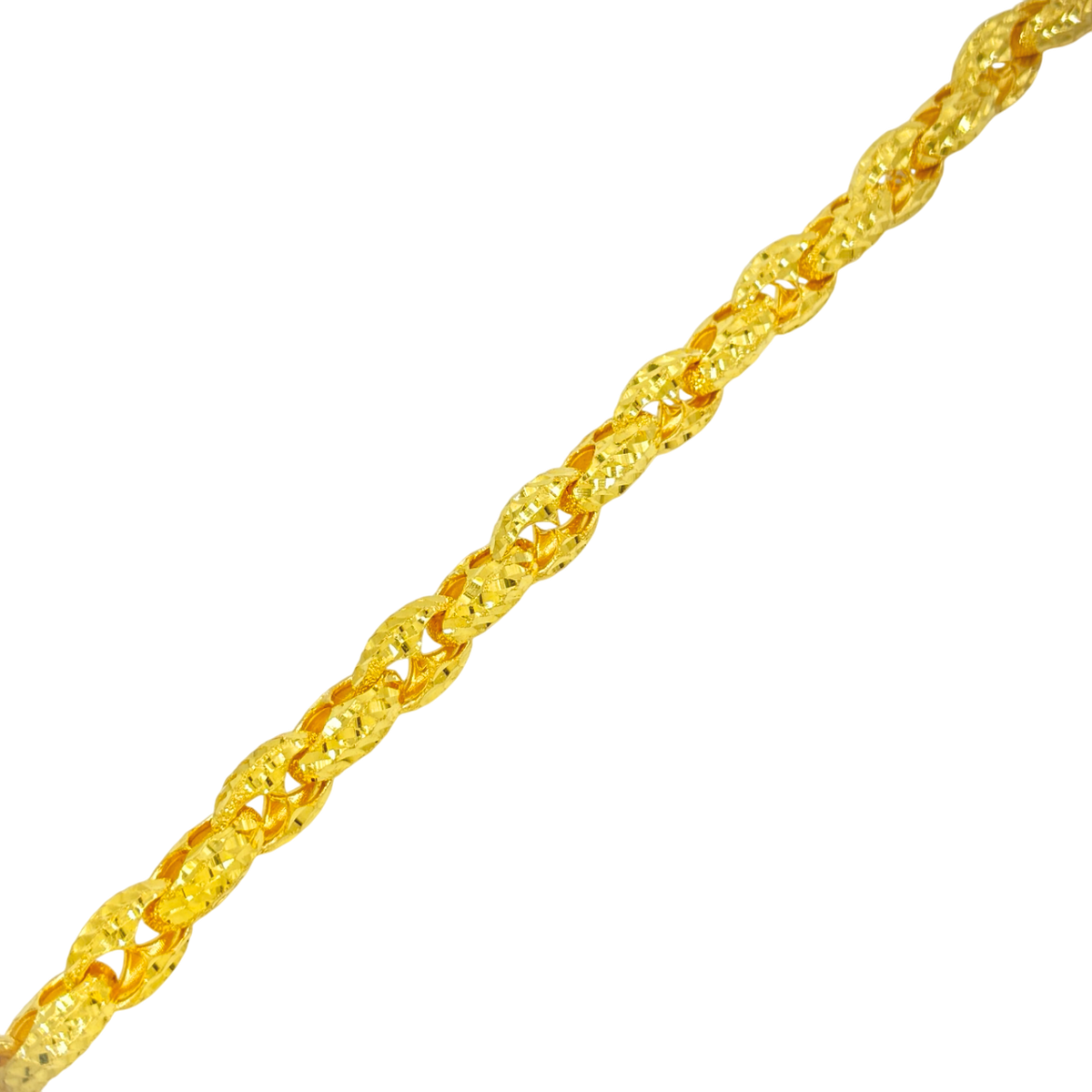 10MM Diamond Cut Puffed Mariner Link Bracelet