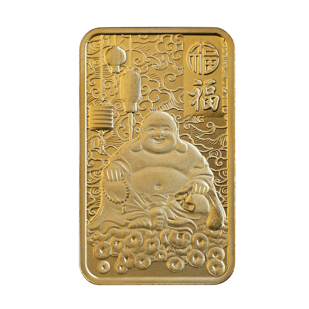 Laughing Buddha Good Luck 5g Pure Gold Bar