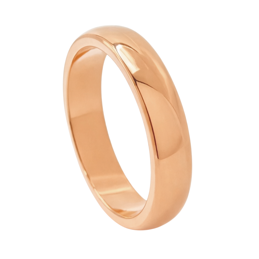 4MM Plain Curved Ring