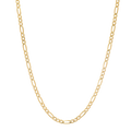 2.2MM Solid Plain Figaro Chain in polished yellow gold