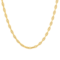 2.8MM Solid Alternating Mariner Chain in polished yellow gold