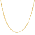 2MM Solid Alternating Mariner Chain in polished yellow gold