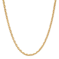 2MM Solid Heavy Link Chain in polished yellow gold