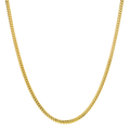 2MM Solid Miami Cuban Link Chain in polished yellow gold