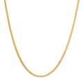 2MM Solid Plain Franco Chain in polished yellow gold