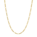 3.2MM Solid Plain Figaro Chain in polished yellow gold