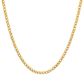 3.5MM Solid Diamond-Cut Franco Chain in polished yellow gold
