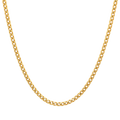3.5MM Solid Plain Franco Chain in polished yellow gold