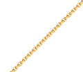 3MM Squared Cable Link Chain in polished yellow gold