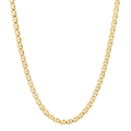 4MM Solid Diamond-Cut Mariner Chain in polished yellow gold