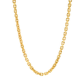 4MM Solid Heavy Link Chain in polished yellow gold