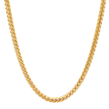 4MM Solid Plain Franco Chain in polished yellow gold