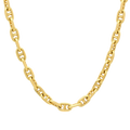 5MM Solid Alternating Mariner Chain in polished yellow gold
