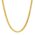 5MM Solid Plain Franco Chain in polished yellow gold