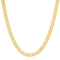 5MM Solid Yacht Link Chain in polished yellow gold