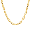 6MM Solid Alternating Mariner Chain in polished yellow gold
