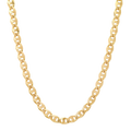 6MM Solid Diamond-Cut Mariner Chain in polished yellow gold