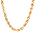 8MM Solid Diamond-Cut Rope Chain in polished yellow gold