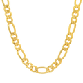 8MM Solid Plain Figaro Chain in polished yellow gold