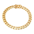 10MM Solid Miami Cuban Link Bracelet — yellow gold