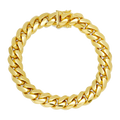 11.5MM Solid Miami Cuban Link Bracelet — yellow gold