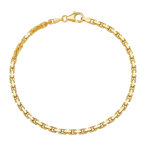 2.4MM Solid Heavy Link Bracelet — yellow gold