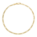 2.5MM Solid Figaro Bracelet — yellow gold