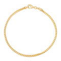 2.5MM Solid Plain Franco Bracelet — yellow gold