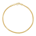 2.5MM Solid Rounded Box Bracelet — yellow gold