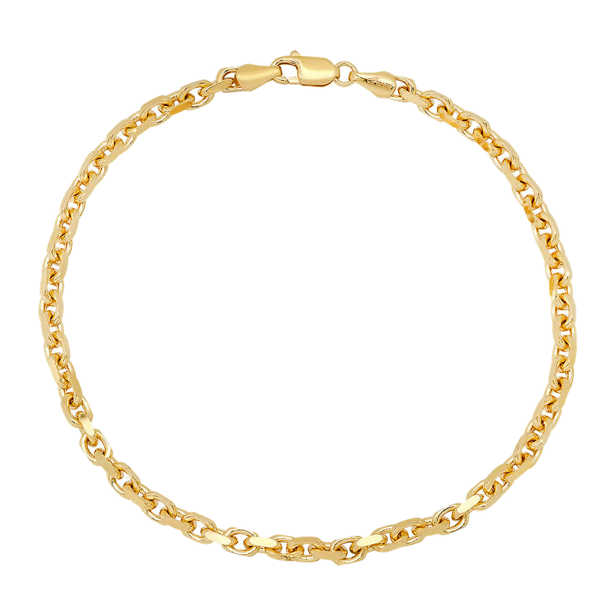 3.2MM Solid Heavy Link Bracelet — yellow gold