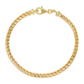 3.5MM Solid Plain Franco Bracelet — yellow gold