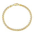3.5MM Solid Yacht Link Bracelet — yellow gold