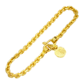 3MM Solid Anchor Link Bracelet — yellow gold