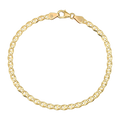 4.5MM Solid Diamond-Cut Mariner Bracelet — yellow gold