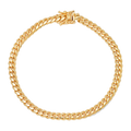 4.5MM Solid Miami Cuban Link Bracelet — yellow gold