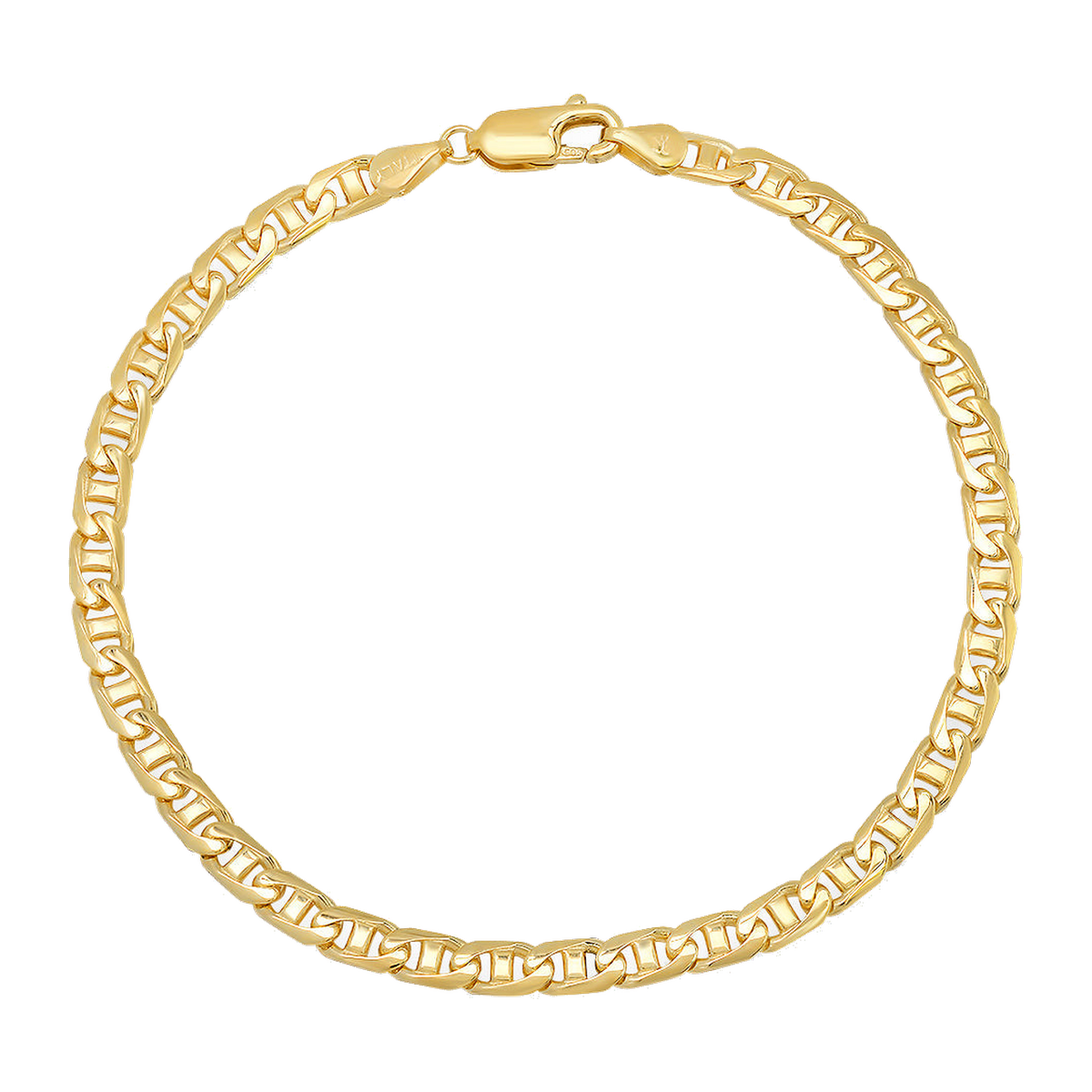 4.5MM Solid Yacht Link Bracelet — yellow gold