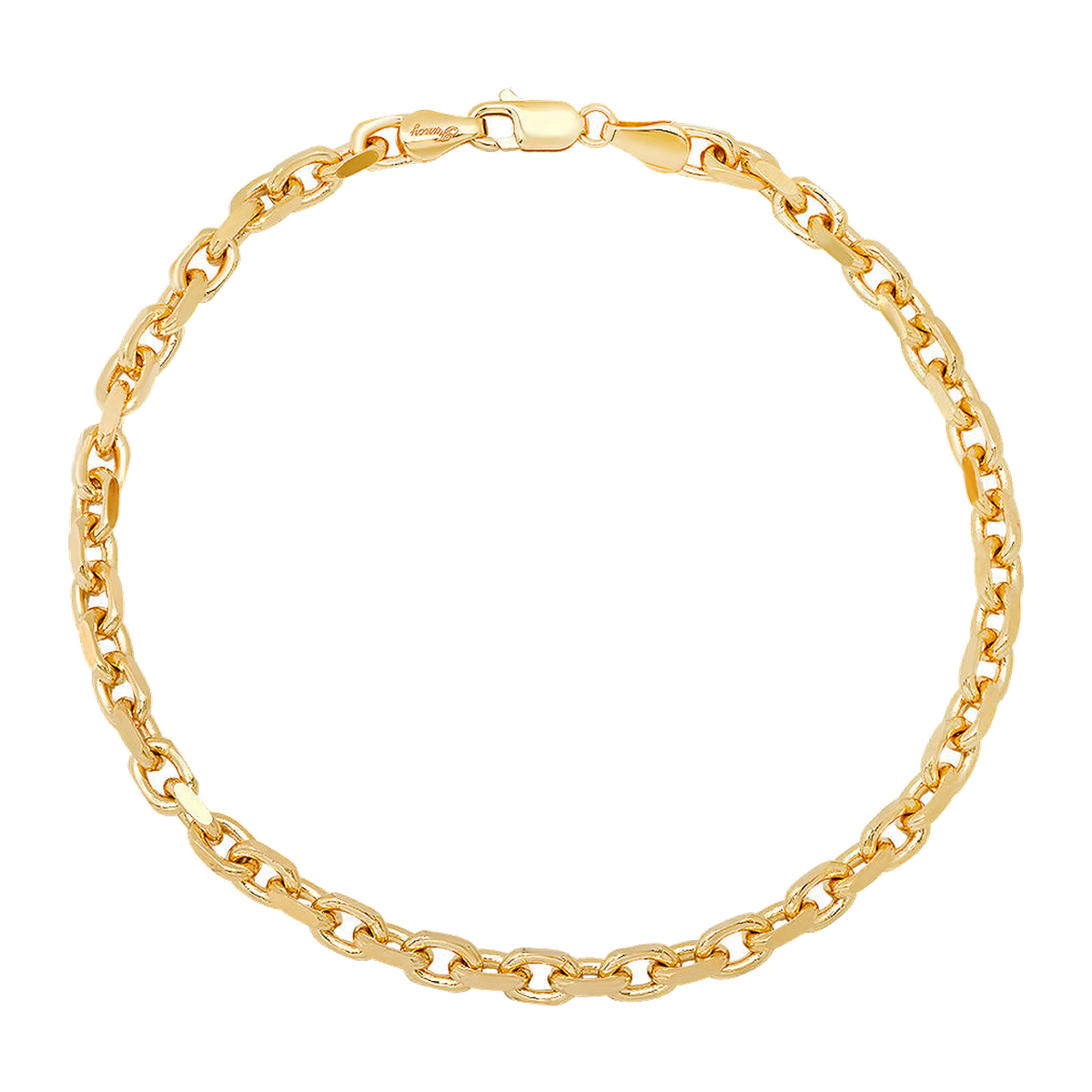 4MM Solid Heavy Link Bracelet — yellow gold