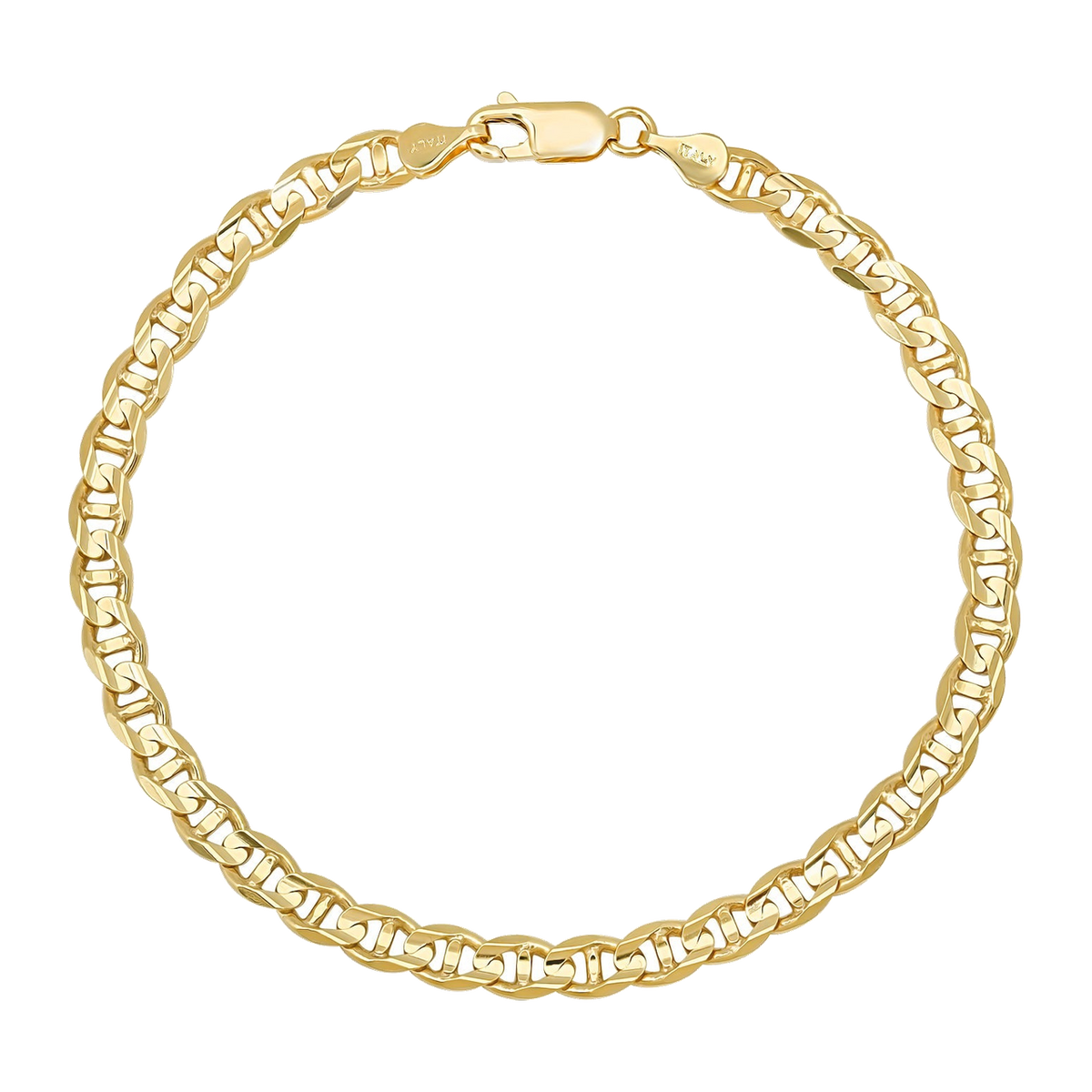 4MM Solid Mariner Bracelet — yellow gold