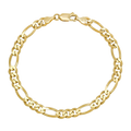 5.5MM Solid Figaro Bracelet — yellow gold